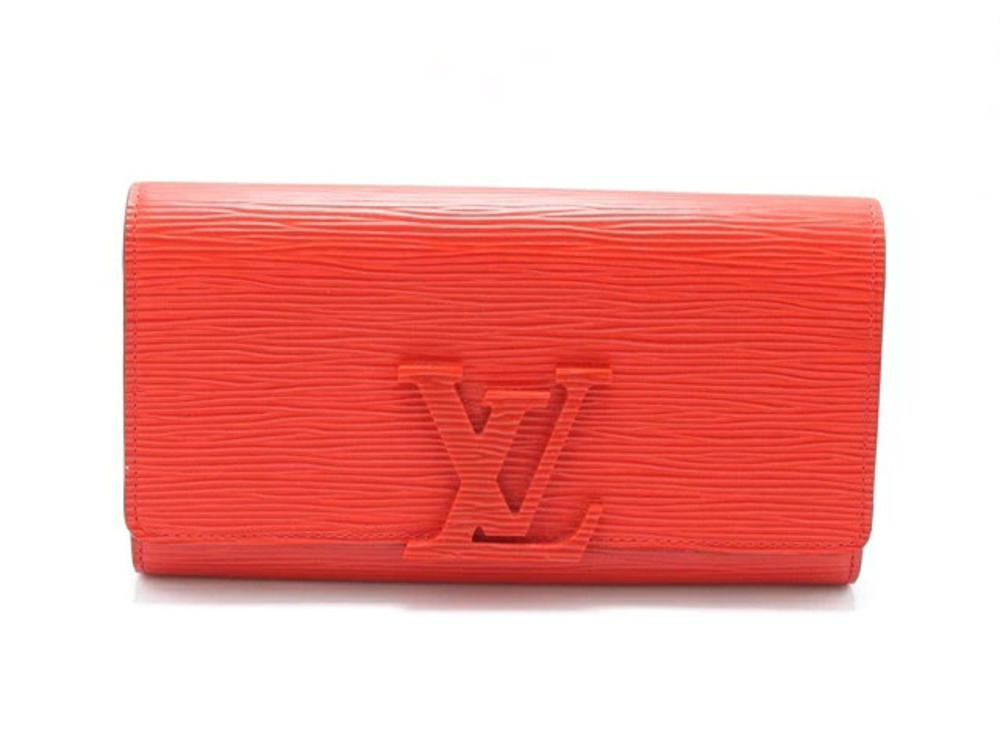 LOUIS VUITTON Portefeuille Louise Long Wallet Epi Leather Grenade